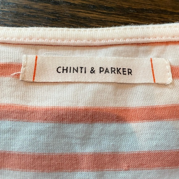 Chinti and Parker Pink striped Heart Shirt - Picture 3 of 6